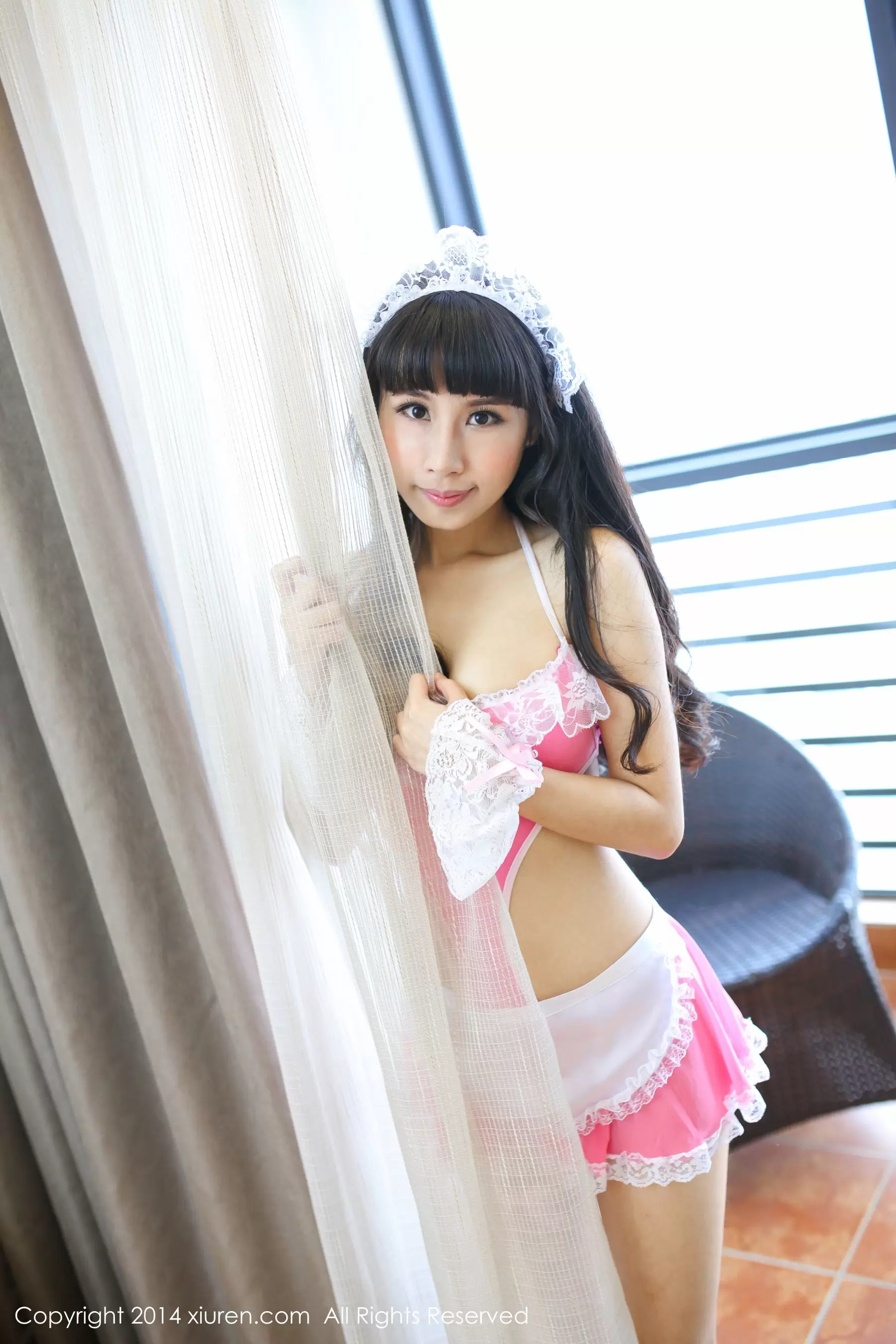 涵涵Blackangela《厨娘装+猫耳cosplay》  No.132 高清性感美女图片-丽图阁