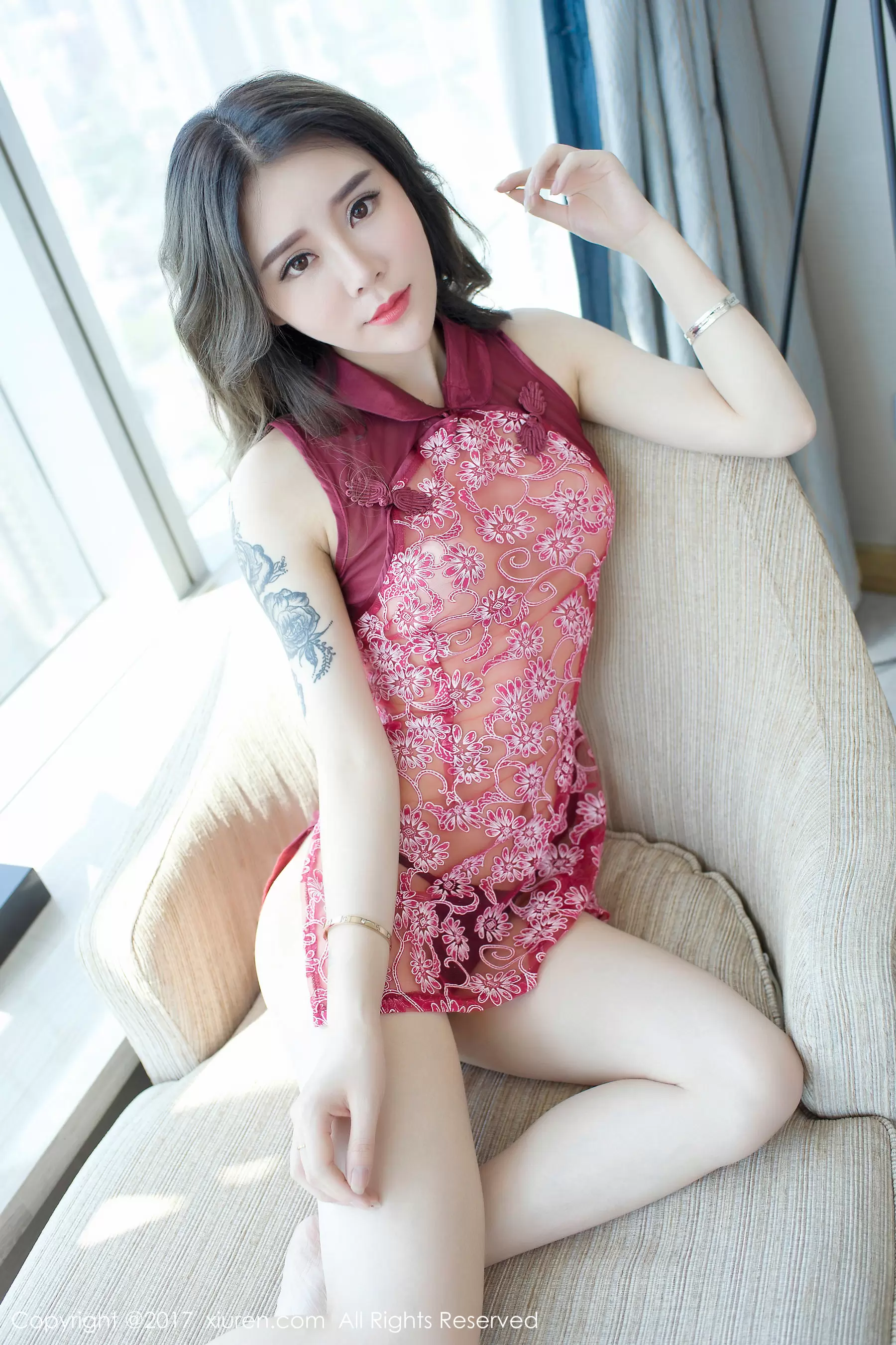 爱丽莎Lisa《旗袍诱惑+浴室性感》  No.763 优雅休闲美女自信阳光可爱唯美写真-丽图阁