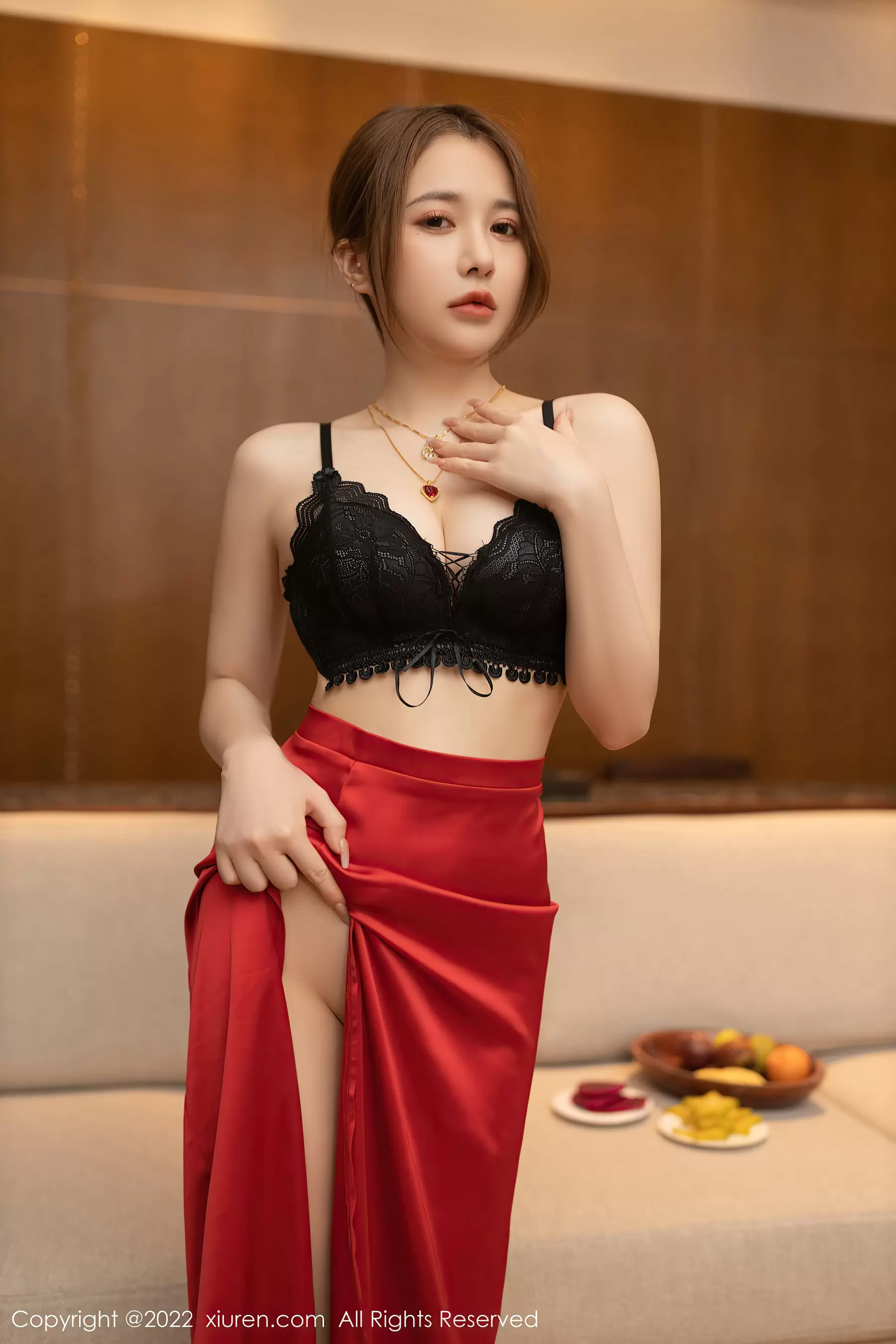 No.4674 鱼子酱Fish 三亚旅拍长裙蕾丝写真 清纯美女图片高清图集-丽图阁
