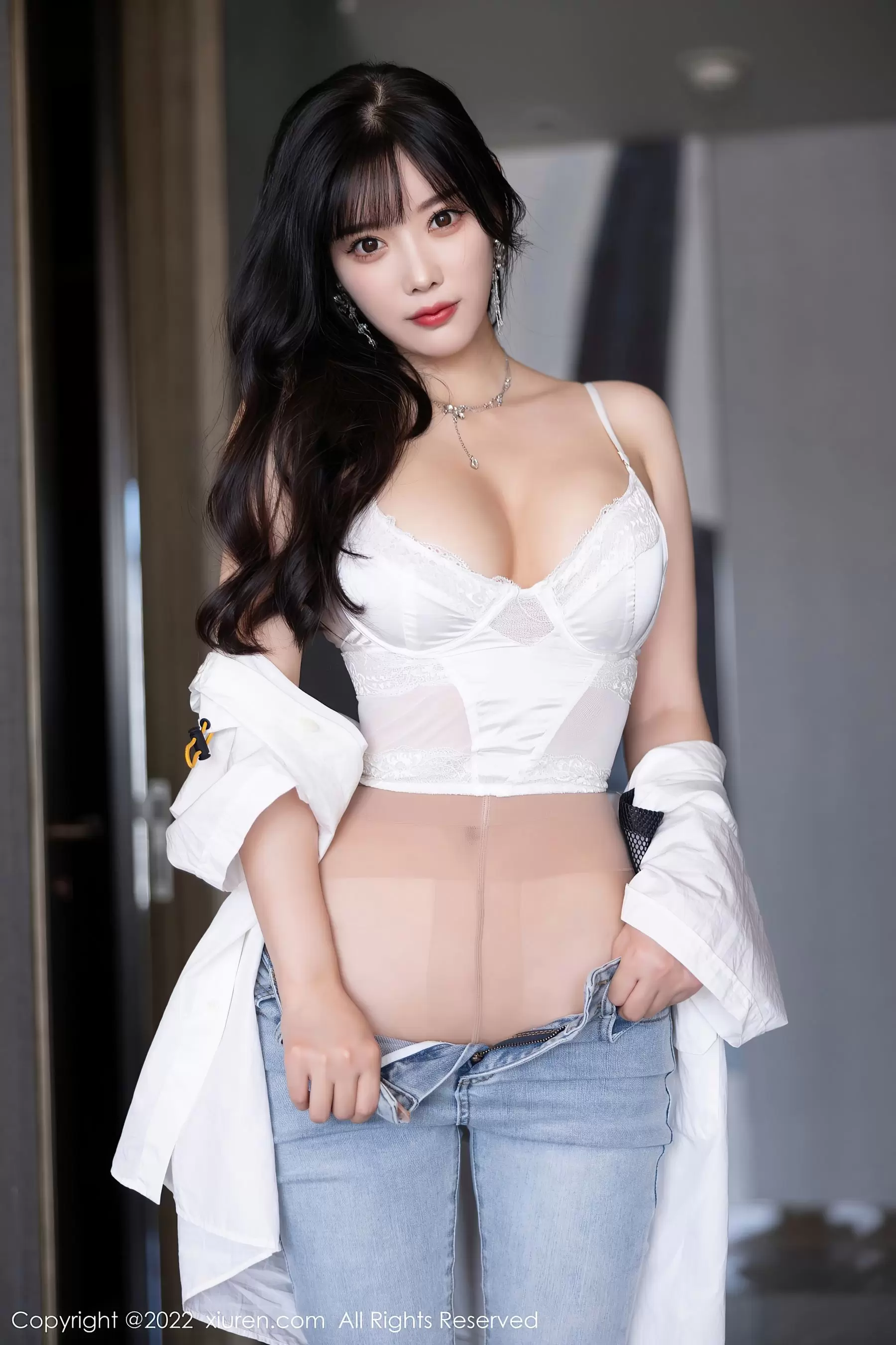 No.5614 杨晨晨 牛仔裤美臀 好看的性感美女套图-丽图阁
