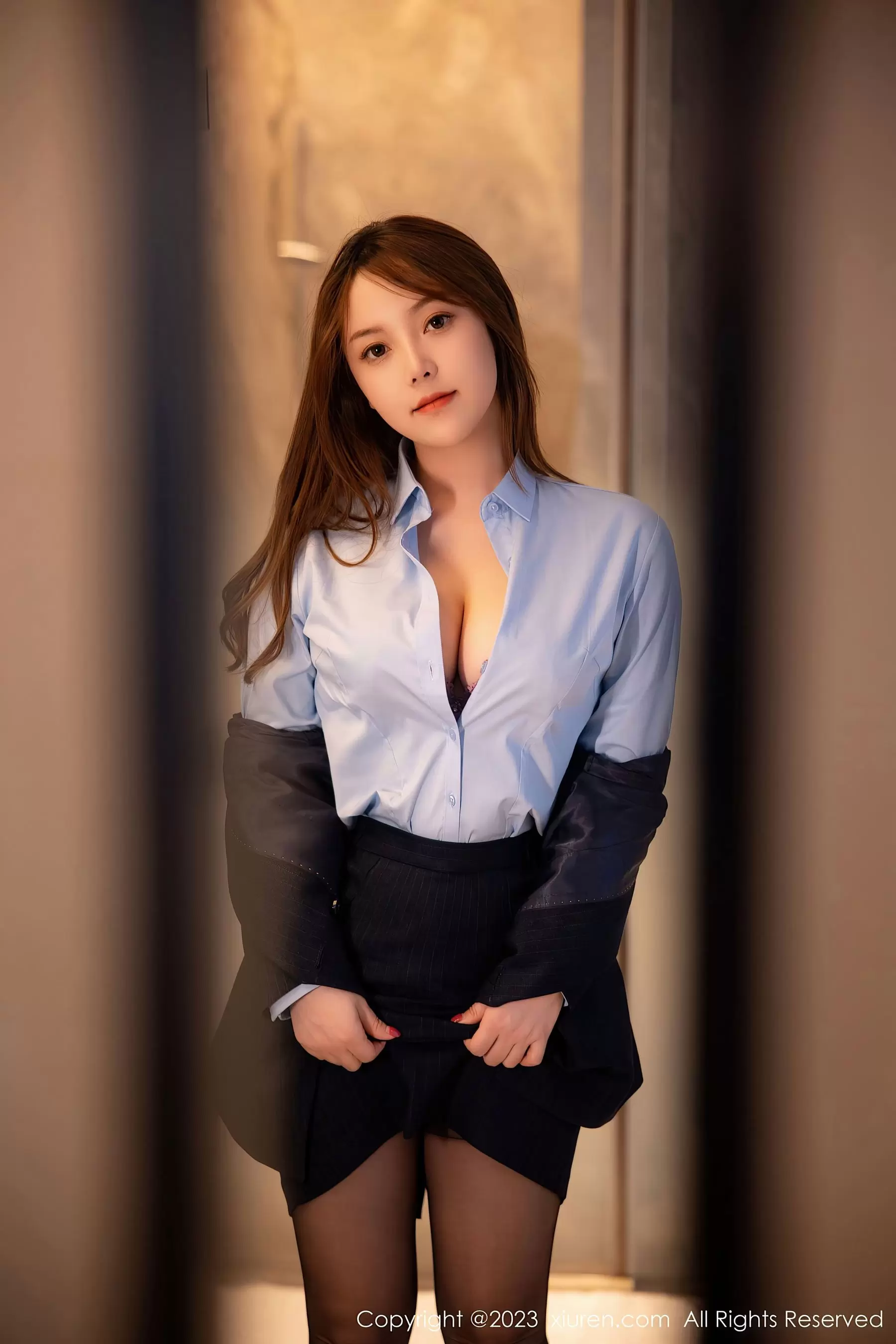 No.6190 豆瓣酱 制服美臀 时尚美女写真壁纸图片照-丽图阁