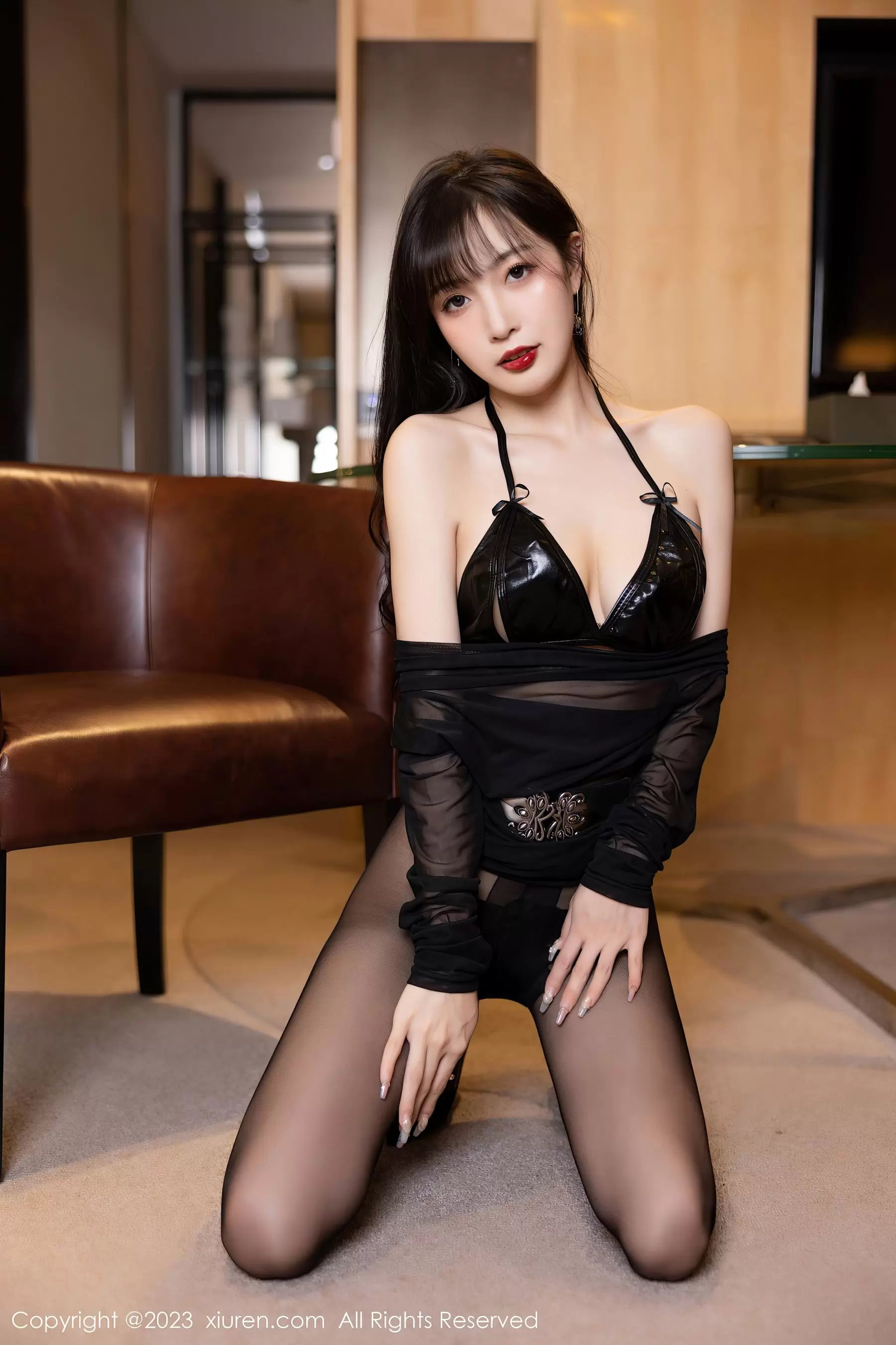 No.6307 林星阑 黑丝美腿 时尚美女写真壁纸图片照片-丽图阁