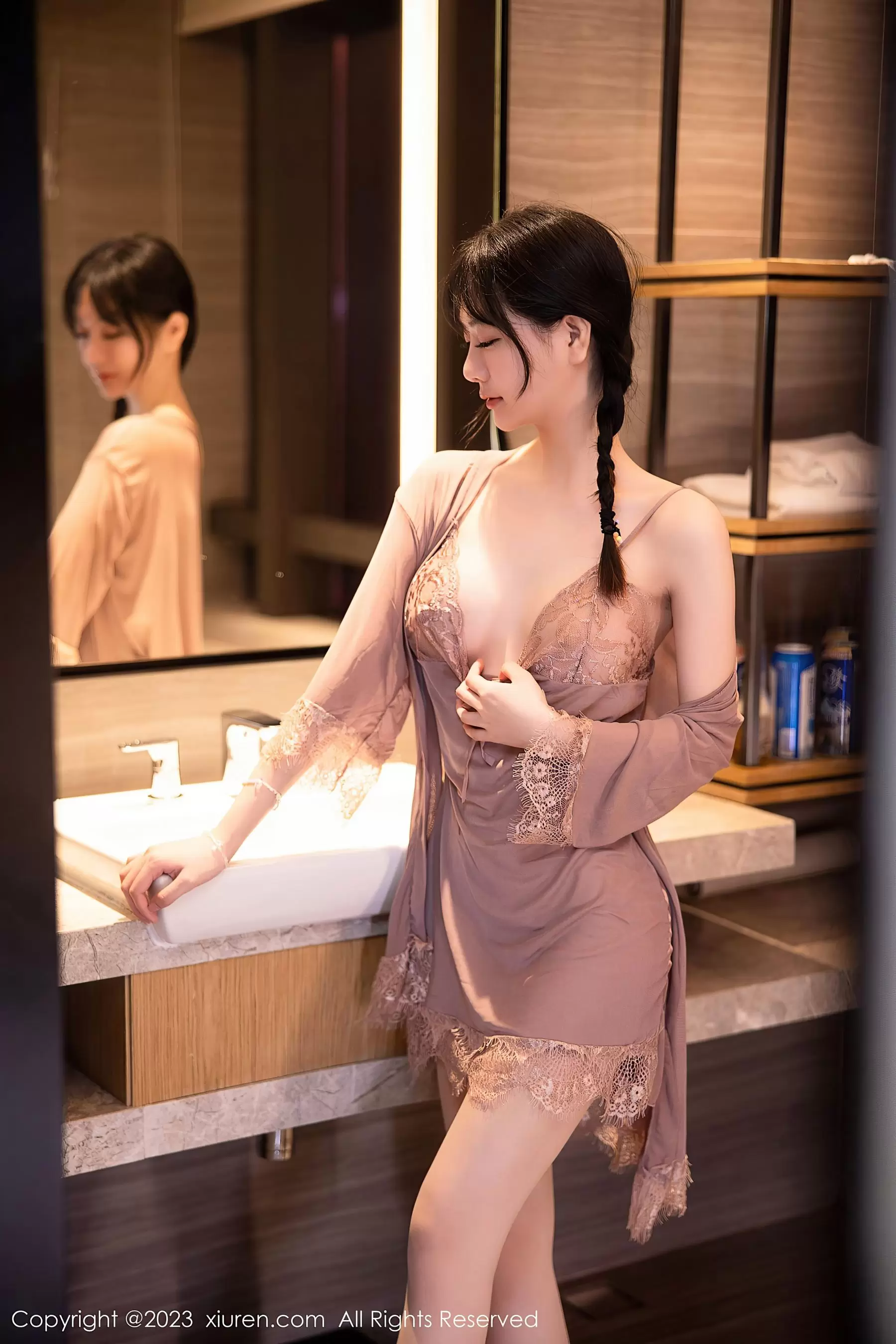 No.6558 谢小蒽 美女经典黑丝写真套图-丽图阁
