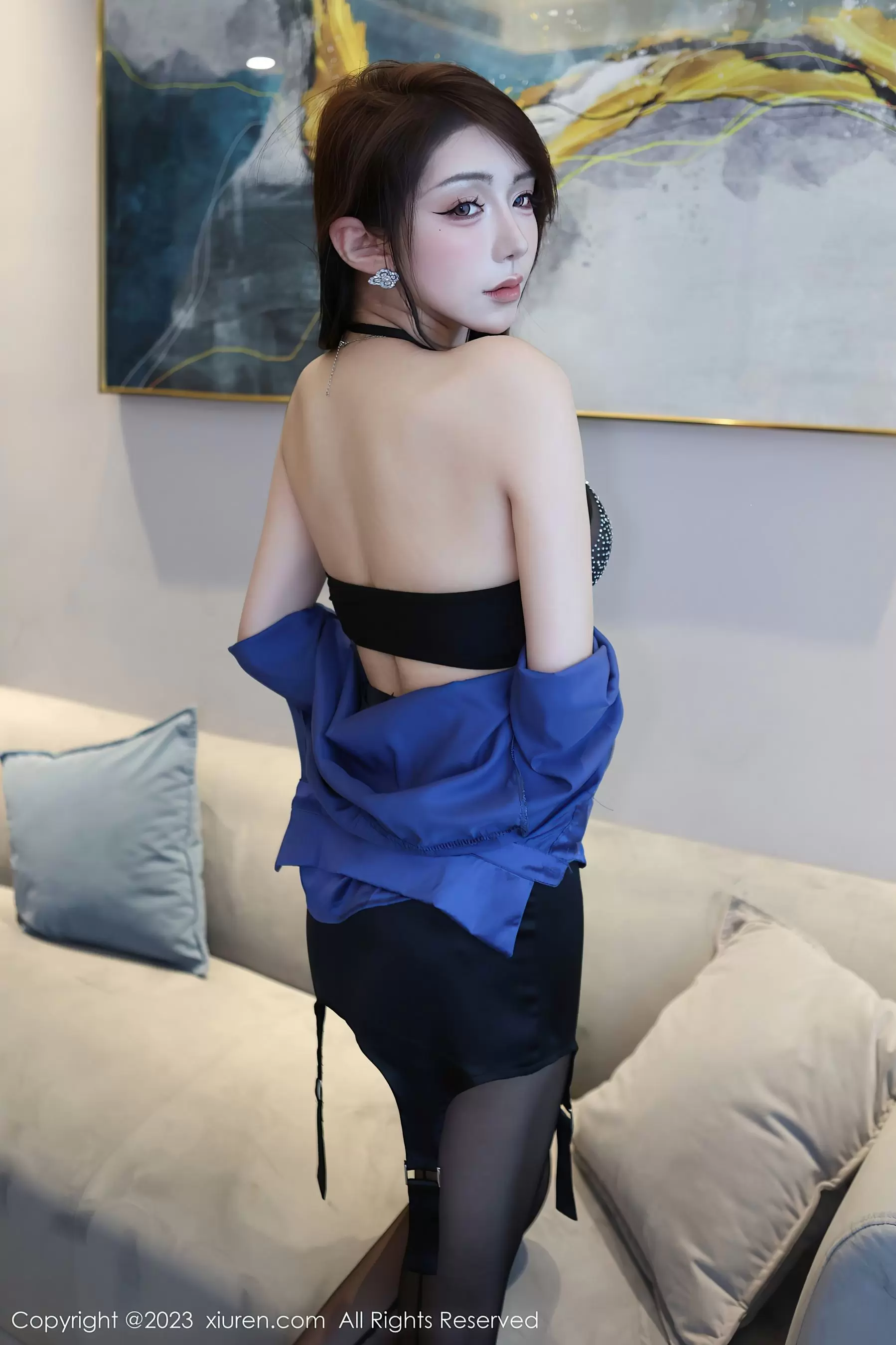 No.6594 金幼汐Vivian 黑丝美腿 百变时尚美女穿搭照片-丽图阁