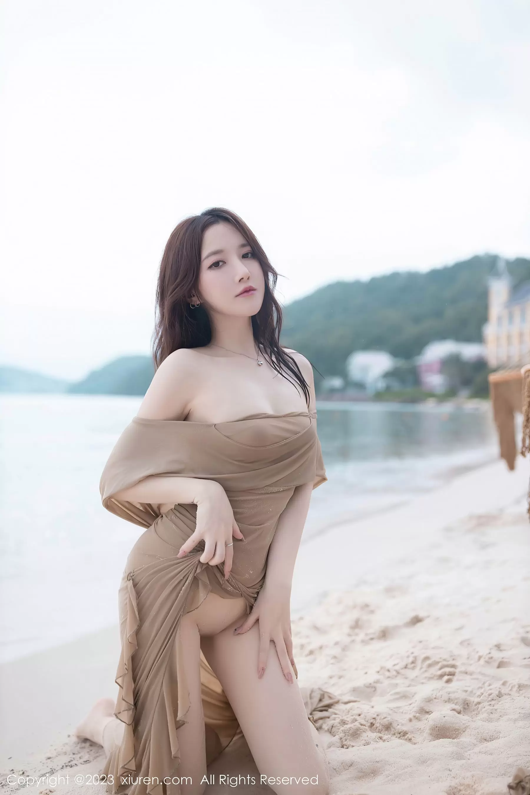 No.7288 鱼子酱Fish 沙滩美腿 美女写真壁纸珍藏版-丽图阁