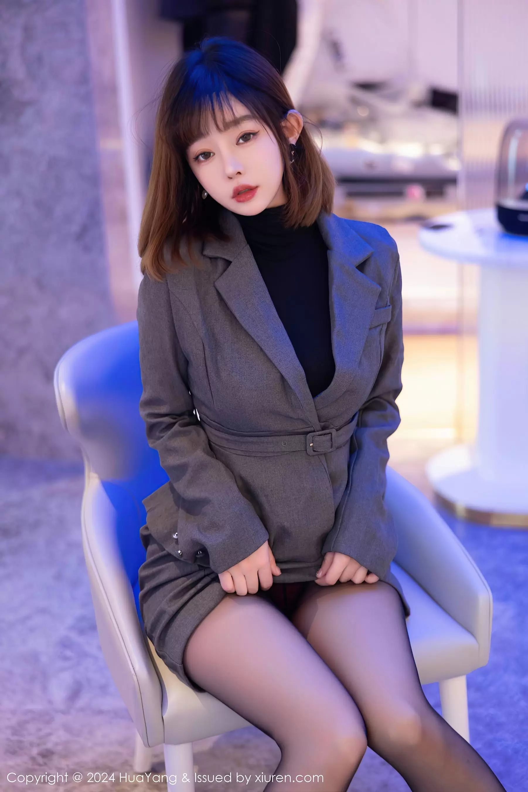 VOL.566 王雨纯 黑丝美臀 美女写真艺术照图片-丽图阁