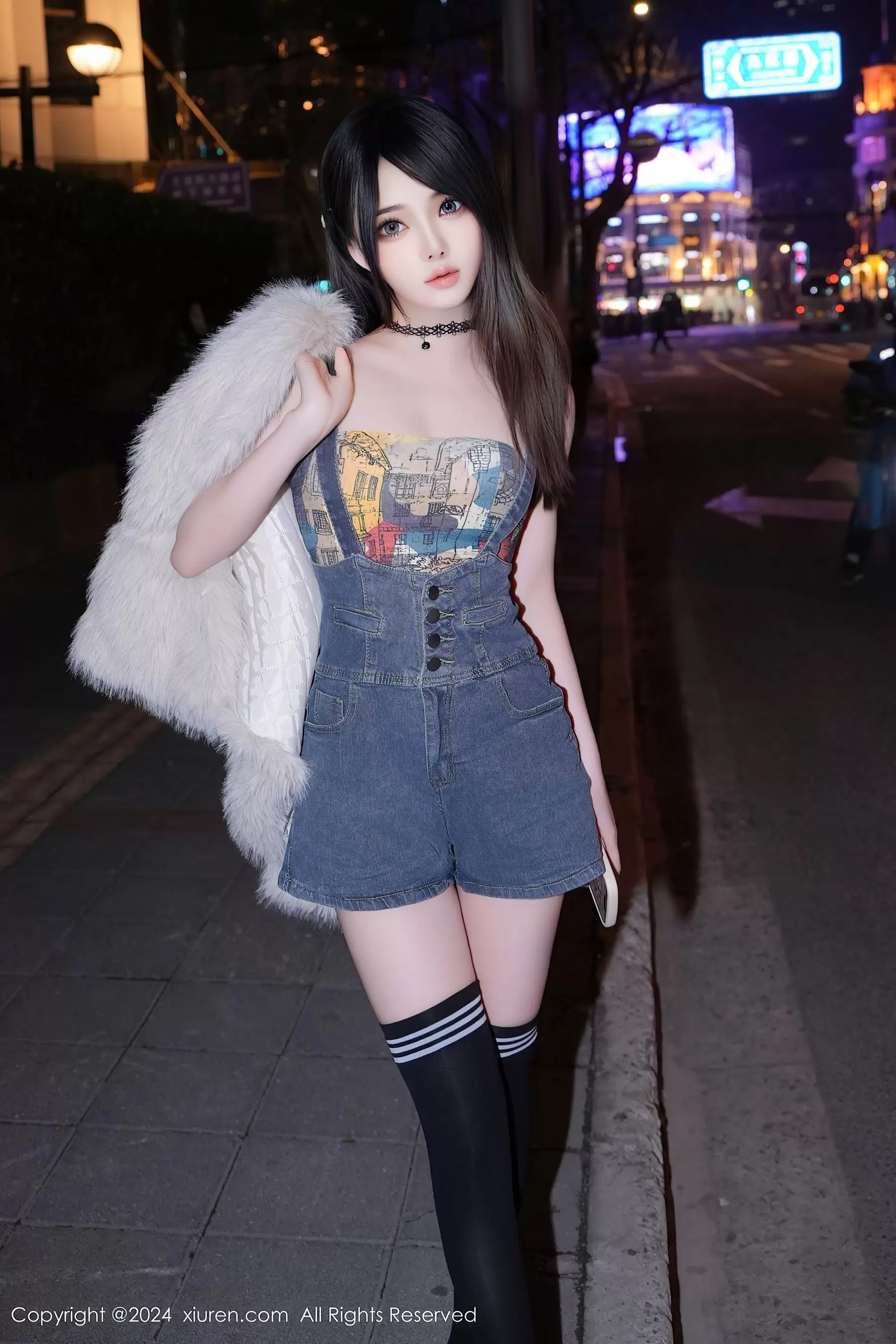 No.8508 林月月 黑丝美腿 时尚美女写真壁纸图片照-丽图阁